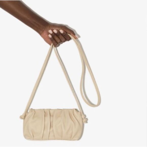 NWT Elleme Mini Vague Pleated Leather Crossbody, New w/Tag, $480 Made in Italy - Picture 1 of 7